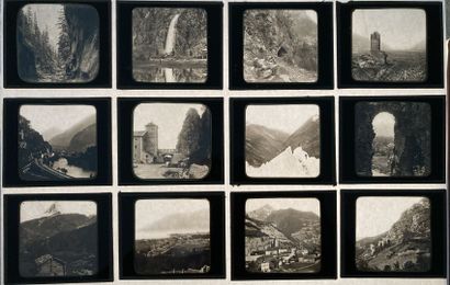 [Suisse]. [Montagne]. |Alpes]. Suite de trente plaques photographiques en verre 