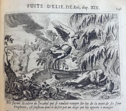 [Reliure aux armes]. [Bible illustrée. Français. 1702]. HISTOIRE (L') du Vieux et...