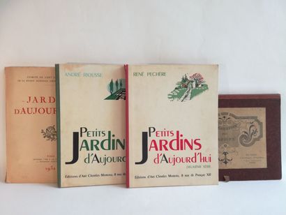 [Jardins]. 5 volumes. [Gardens]. RIOUSSE (André); PECHÈRE (André). Small gardens...