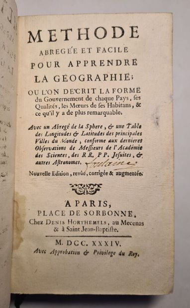 [Géographie]. 6 volumes [Géographie]. LACROIX (Louis Antoine Nicolle de). Géographie...