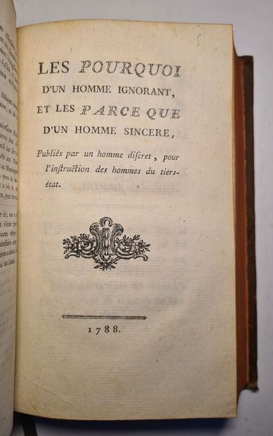 [Révolution française]. [États-généraux]. Recueil de 102 publications. 1788-1789...