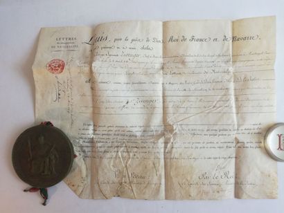 [LOUIS XVIII]. Pièce signée par Louis XVIII (griffe). Paris, 5 février 1817. [LOUIS...