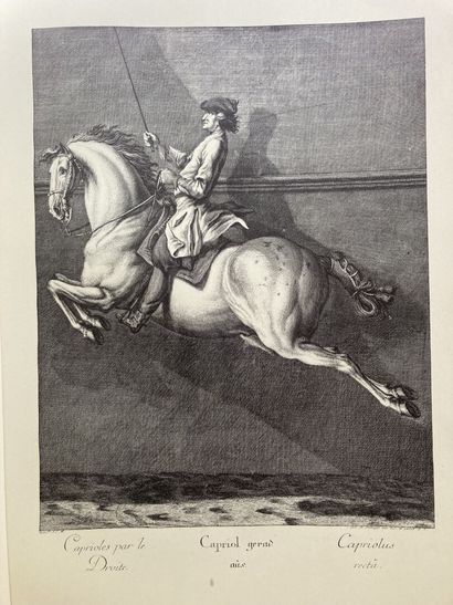[Fac-Similé]. D'après RIDINGER (Jean-Elie). Le nouveau manège représentant un homme de cheval parfait dans tous ses exercices, partie premier. A Strasbourg, chez Willy Fischer, 1969. 