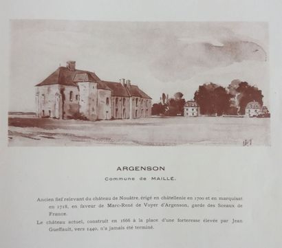 REILLE (Karl). Deux cents châteaux et gentilhommières d'Indre-et-Loire. Tours, imp. Tourangelle, 1934. 