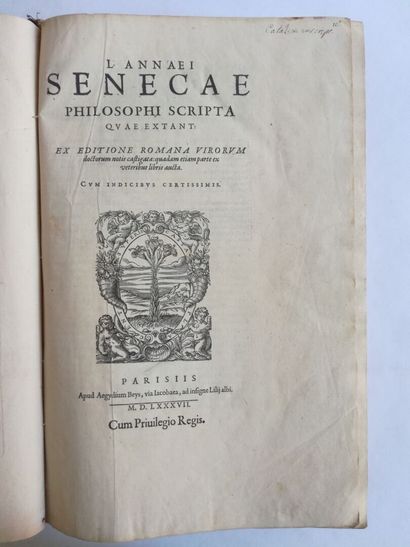 [Rubens]. SÉNÈQUE. L. Annaei philosophi Scripta quae extant. Parisiis, apud A. Beys,...
