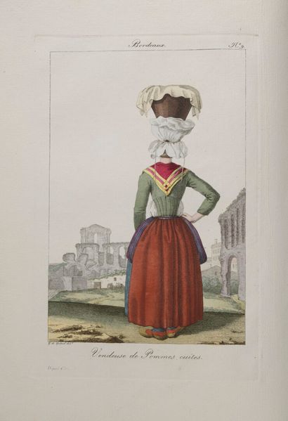 [Costume]. GALARD (Gustave de) ; GÉRAUD (Edmond). [Recueil des divers costumes des habitans de Bordeaux et des environs, dessinés...