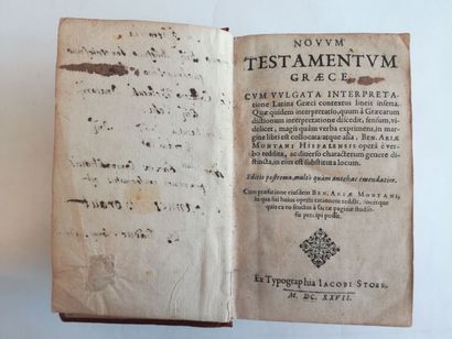 [Bible. N.T. Grec-latin. 1627]. NOVUM TESTAMENTUM graece, cum vulgata interpretatione...