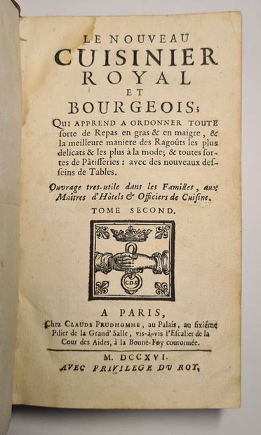 [Manuscrit]. [Gastronomie]. 2 volumes [Manuscrit]. [Gastronomie]. Livre de recettes....
