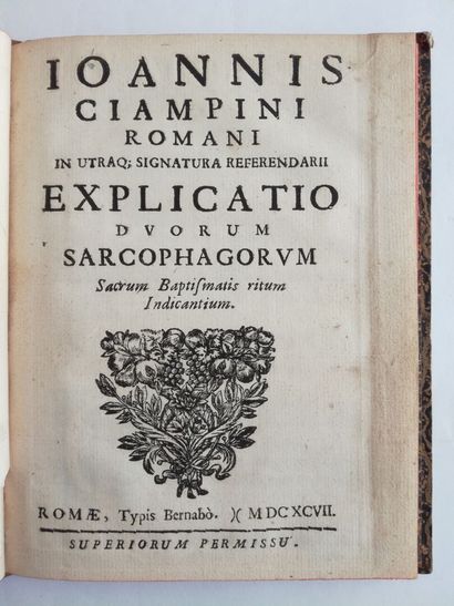 CIAMPINI (Giovanni Giustino). De cruce stationali investigatio historica. Romae,...