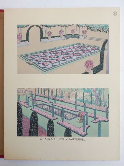 [Jardins]. [Art déco]. MARRAST (Joseph). Jardins. MCMXXV. Paris, Ch. Moreau, 1926....