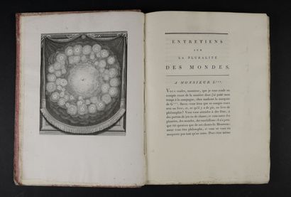 FONTENELLE (Bernard de). Entretiens sur la pluralité des mondes. À Paris, chez la Vve Defer de Maisonneuve ; de l'Imprimerie de Didot le jeune, an IV - 1796. 