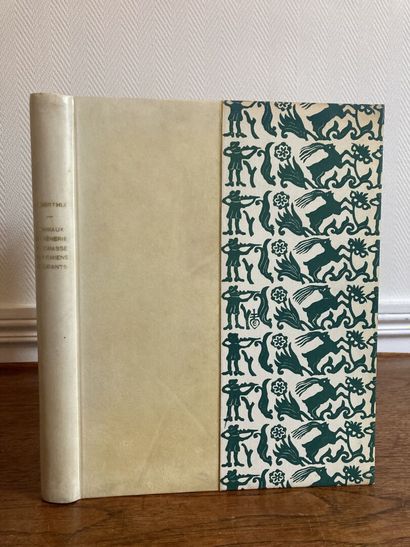 [Chasse]. 3 volumes DIX HISTOIRES DE VÉNERIE. Paris, Hazan, 1952. In-4, demi-basane...