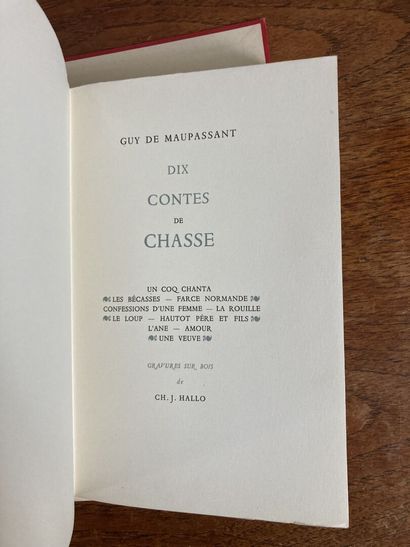 MAUPASSANT (Guy de). Dix contes de chasse. Paris, Les 13 épis, 1948. MAUPASSANT (Guy...