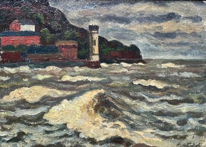 null Henri de SAINT-DELIS (1878-1949)

Seaside and lighthouse

Oil painting.

Signed...