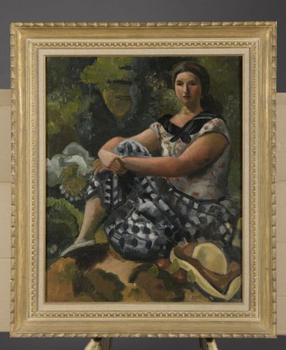 null Roger BISSIÈRE (1886-1964)

Femme, jupe à carreaux, 1924

Huile sur toile.

Signée...