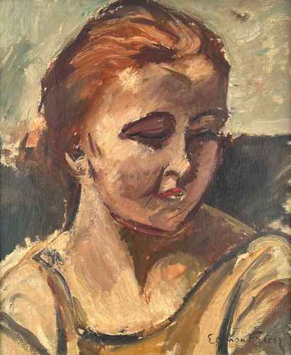 null Émile-Othon FRIESZ (1879-1949)

Tête de jeune femme, 1923

Huile sur toile.

Signée...