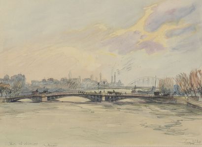 Eugène Véder (1876-1936) 
Paris the Seine,...