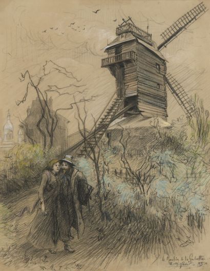 null Eugène Véder (1876-1936)

The Moulin de la Galette

Charcoal, watercolor wash...