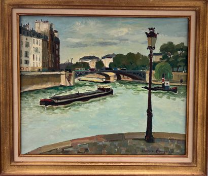 null Jacques BOUYSSOU (1926-1997)

Paris, the quays of the Seine, 1962

Oil on canvas.

Signed...