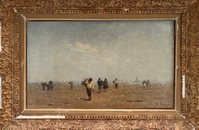 null Alexandre DUBOURG (1821-1891)

Pêcheurs sur la plage à marée basse

Huile sur...