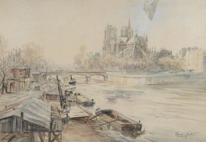 Eugène Véder (1876-1936) 
Pont de l'Archevêché...
