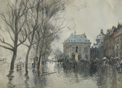 null Eugène Véder (1876-1936)

1910 Quai de Conti sous les inondations

Lavis d'aquarelle...