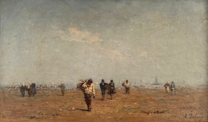 null Alexandre DUBOURG (1821-1891)

Pêcheurs sur la plage à marée basse

Huile sur...