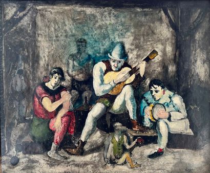 null Celso LAGAR (1891-1966)

Les musiciens (saltimbanques et singe)

Huile sur toile.

Signée...