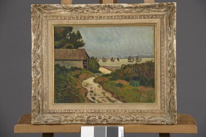 null Henri de SAINT-DELIS (1878-1949)

Road and house by the sea

Oil painting.

Signed...