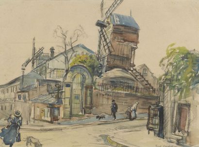 null Eugène Véder (1876-1936)

Moulin de la Galette

Watercolor wash and India ink...