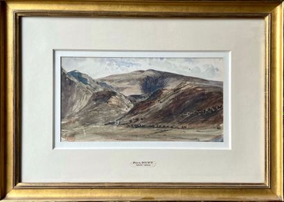 null Paul HUET (1803-1869)

Hilly landscape

Watercolor.

Stamped lower left.

16,5...
