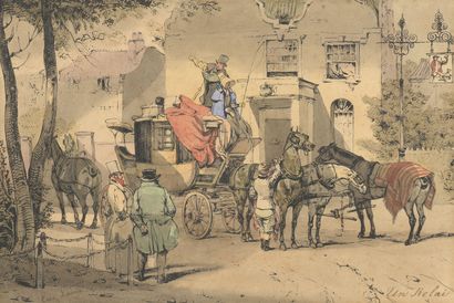 null Eugène LAMI (1800-1890)

A Relais

Lithograph in the pen colored in the pattern...