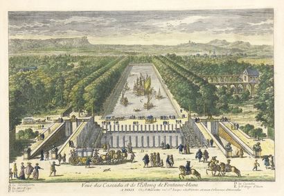  After MARIETTE, 18th century 
View of the waterfalls and the pond of Fontainebleau...