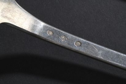 null Pair of silver stew spoons Marseille 1818-1838 goldsmith S. Ripoteau

Uniplat...