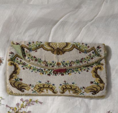 Flap pouch, Louis XV period, sandblasted...