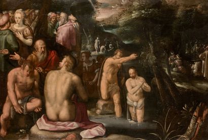 null École HOLLANDAISE du XVIIe siècle Entourage de Cornelis Cornelisz van HAARLEM...