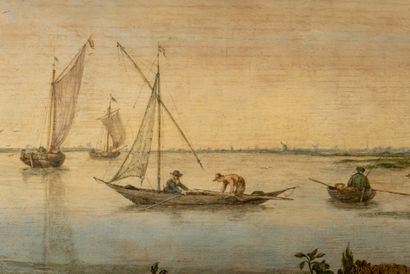  Arent ARENTZ known as Arent CABEL (1585/86 - around 1635) 
Couple of fishermen preparing...