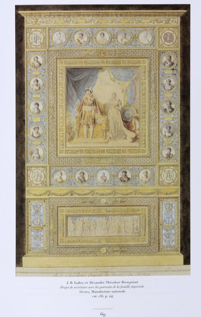  Jean-Baptiste ISABEY (1767-1855) 
Projet pour Sèvres : la table de la famille impériale,...
