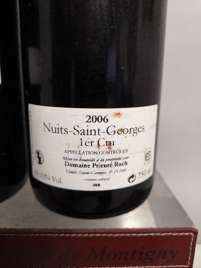 null 2 bottles NUITS SAINT GEORGES 1er Cru - PRIEURÉ ROCH 2006 Back label slightly...