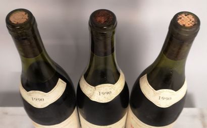 null 3 bouteilles VOSNE ROMANEE - J. CACHEAUX 1990 A VENDRE EN L'ETAT Etiquettes...
