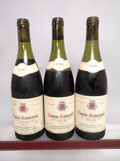 3 bottles VOSNE ROMANEE - J. CACHEAUX 1990...