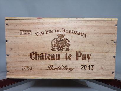 null 6 bottles Château Le PUY Cuvée "Barthélémy" - Francs Cotes de Bordeaux 2013...