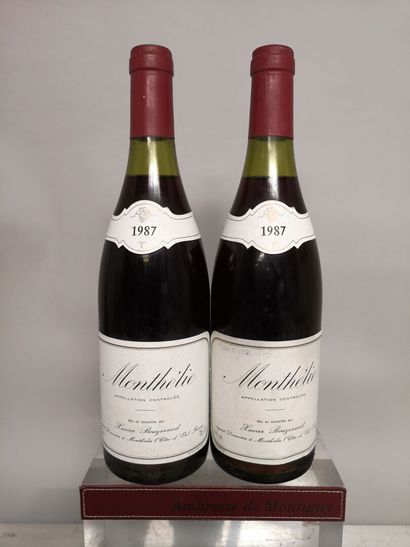 2 bouteilles MONTHELIE - BOUZERAND 1987 Etiquettes...