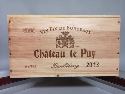 null 6 bottles Château Le PUY Cuvée "Barthélémy" - Francs Cotes de Bordeaux 2013...