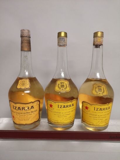 null 3 Bottles IZARRA - Liqueur de la Côte Basque Labels slightly damaged.