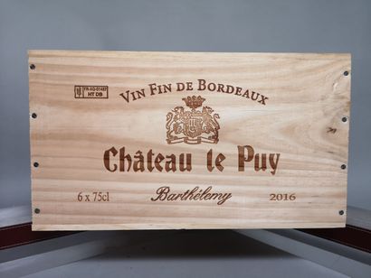 null 6 bottles Château Le PUY Cuvée "Barthélémy" - Francs Cotes de Bordeaux 2016...