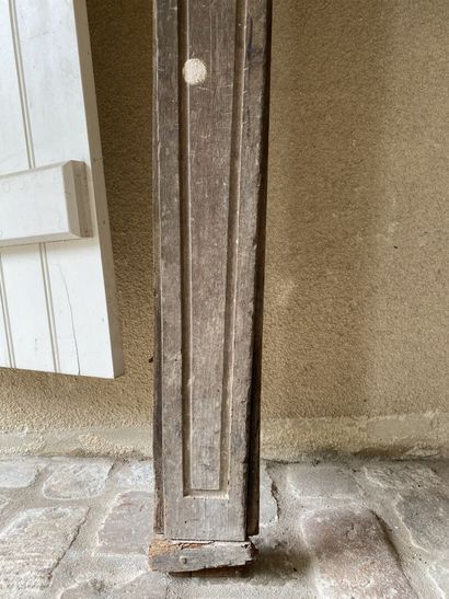 null Blackened wood mantel, Louis XVI period

H. 130, L. 197, D. 23 cm
