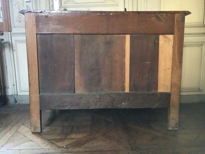 null A molded and carved wooden chest of drawers stamped A. GOSSELIN, from the Louis...