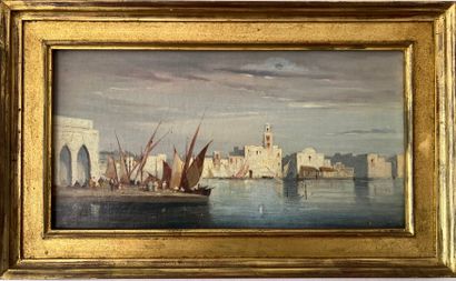 null Emile GODCHAUX (1860 - 1938)

Vue d'un port en Afrique du Nord

Huile sur toile,...