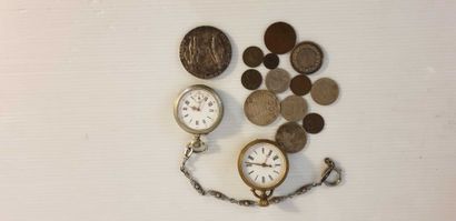 Two pocket watches gousset, XIXth century...
